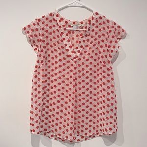 Boden Red Polka Dot top